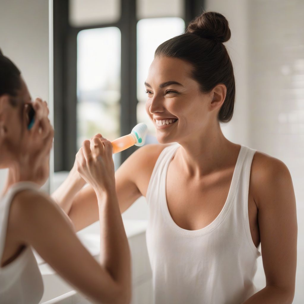 Woman Applying Sunscreen