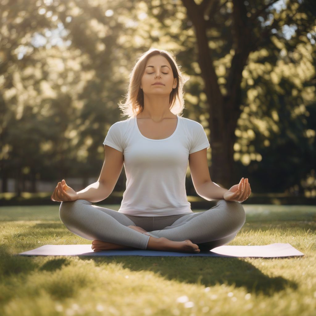 Young Woman Meditating Outdoors